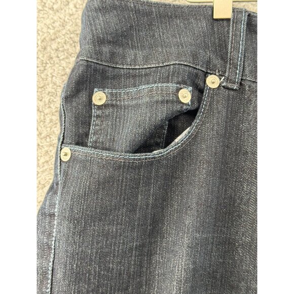 Vintage Torrid Cropped Dark Wash Denim Jeans With Double Button Plus Size 20W - Picture 5 of 10